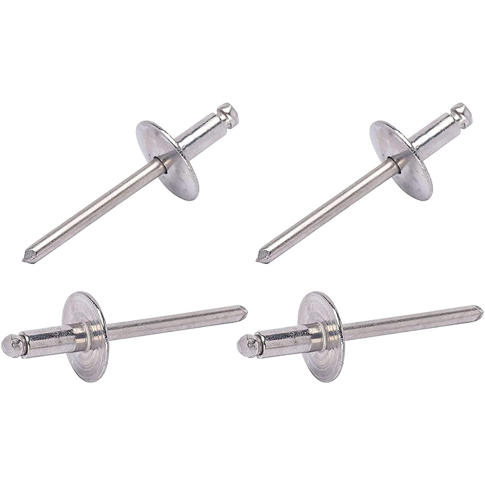 50 Pcs 5/32" x 1/2"(4.0x13mm) Large Flange Stainless Steel Blind Rivets Pop R...