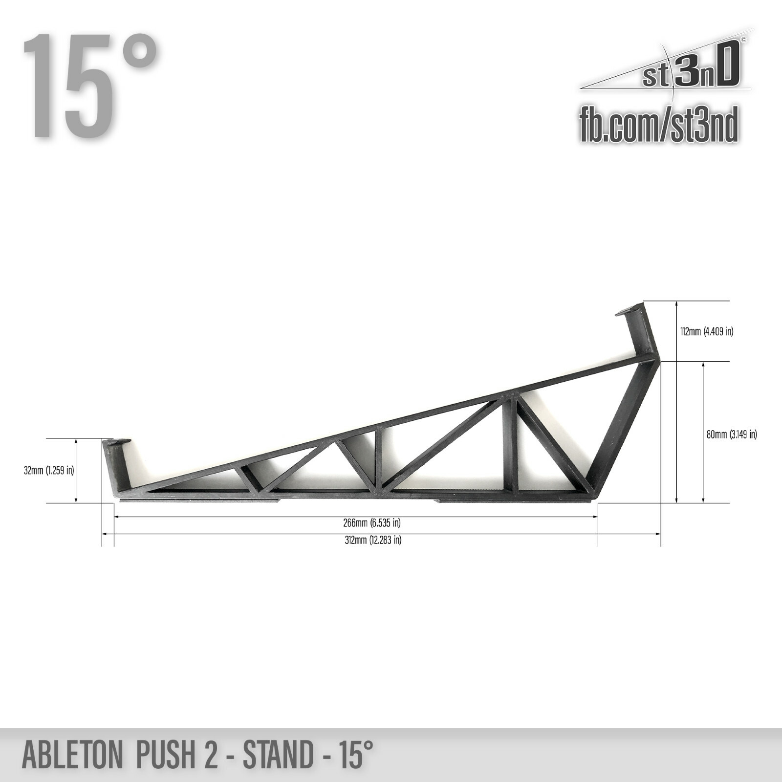 ABLETON PUSH 2 STAND - 15 degrees - 3D printed - 100% buyer satisfaction