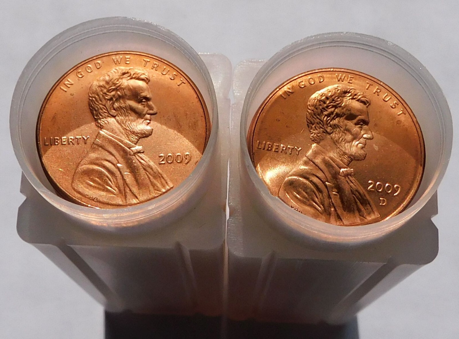 Two BU Rolls of 2009-PD Lincoln Bicentennial Cents 1C, Professional Life Pennies