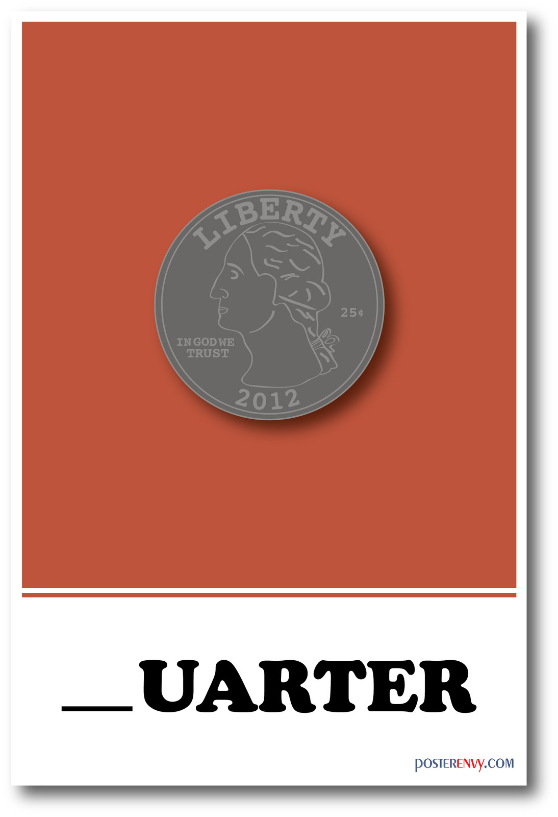 NEW LANGUAGE ARTS POSTER - Quarter Missing Letter Exercise POSTER