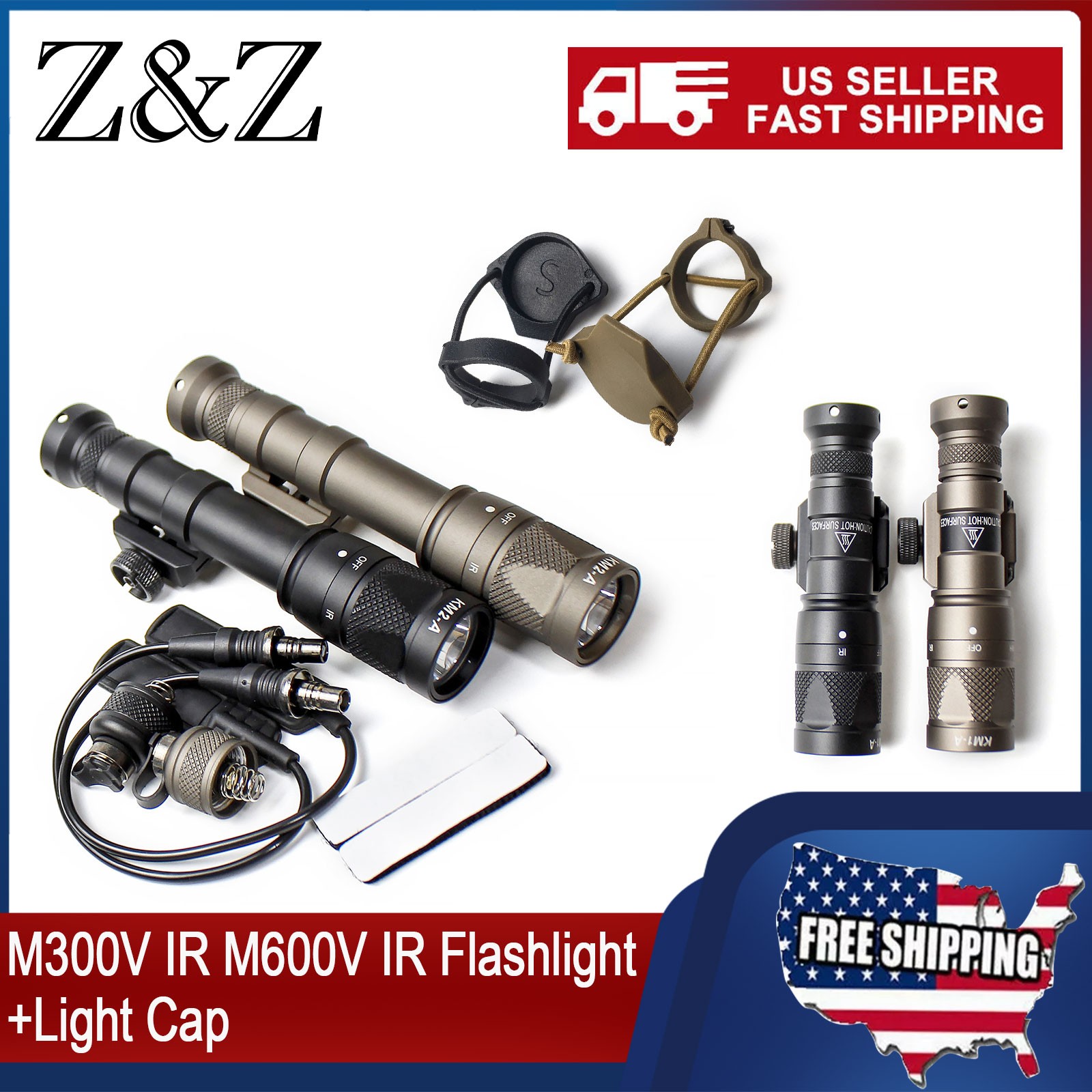 For M300V IR M600V IR LED Weapon Light With Flashlight Cap Protector Light Cover