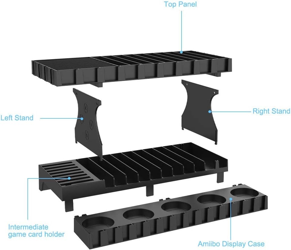 Versatile Game Storage and Display Stand for Nintendo Consoles & Accessories