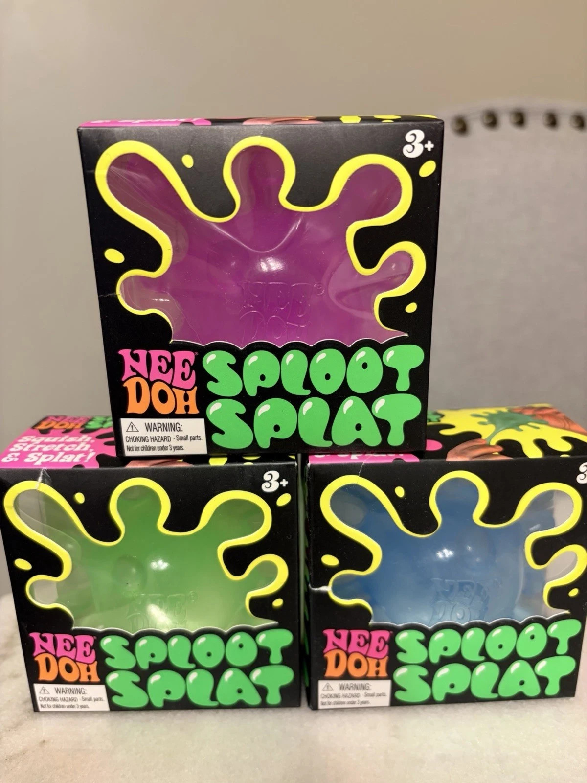 NeeDoh SPLOOT SPLAT, Nee Doh Splatter Fidget Sensory Stress Toy NIB