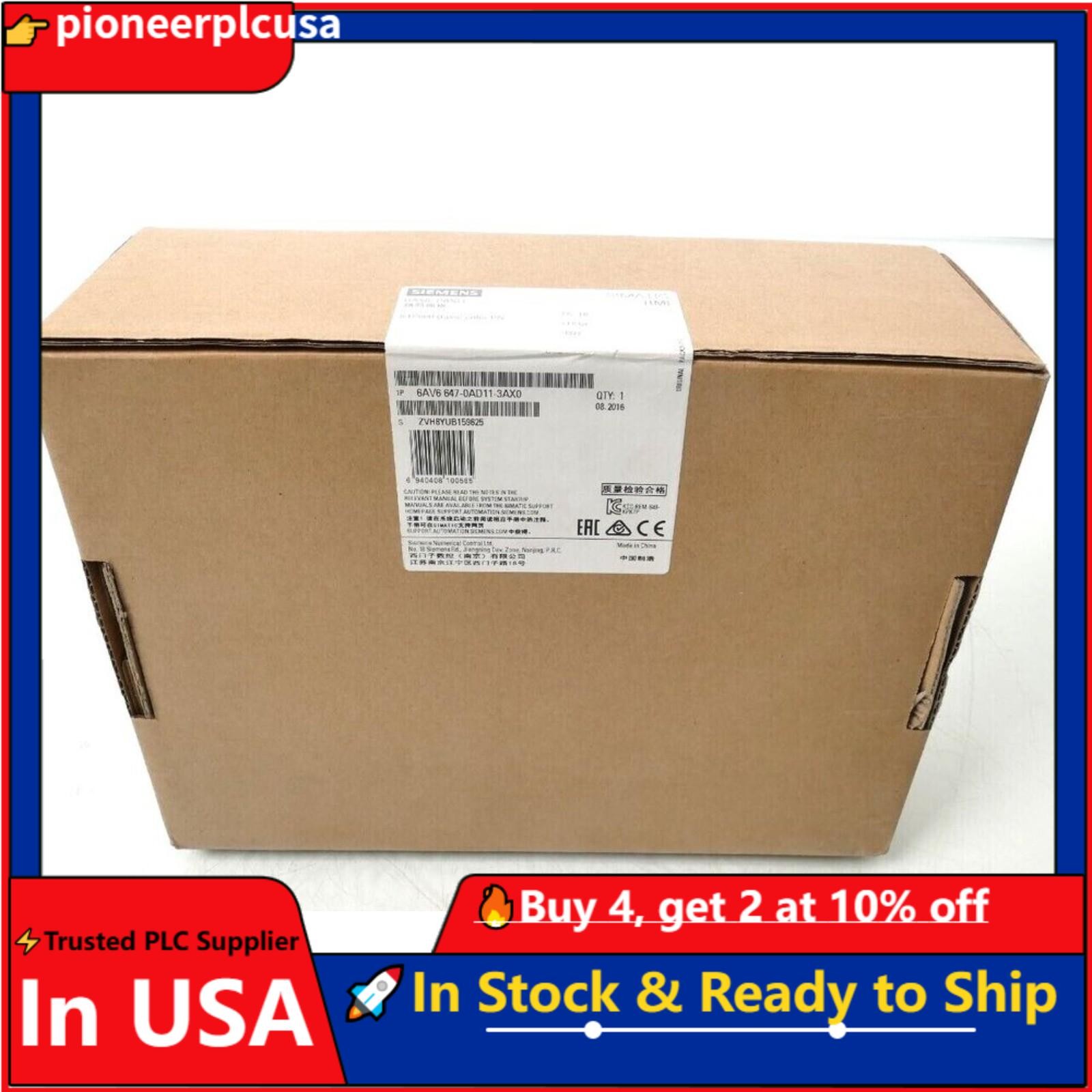 New In Box 6AV6647-0AD11-3AX0 Siemens 6AV6647-0AD11-3AX0 Touch Panel
