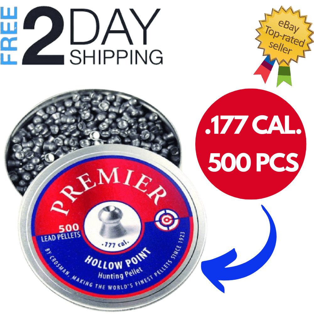 Crosman Rifle Hunting Pellets Gun Hollow Point .177 Caliber 7.9 Grain 500 Count