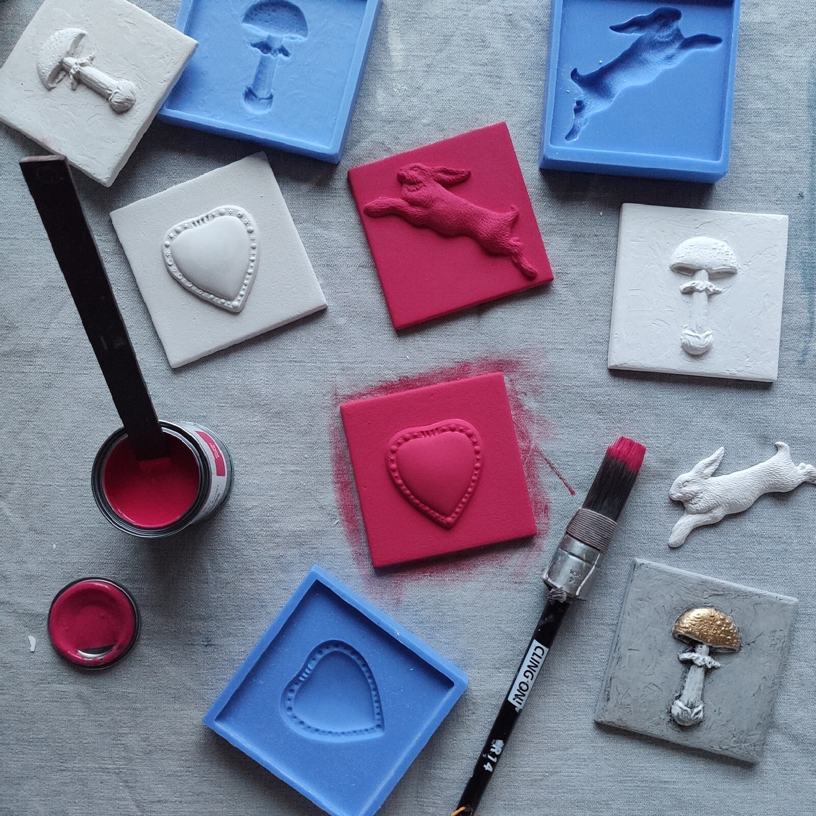Silicone Mold 3d Tile Sea Shell, mold for concrete, mold for resin, cement mold