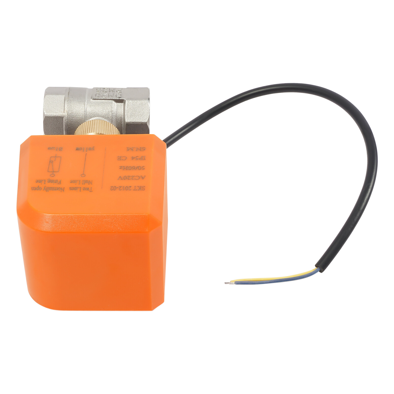3/4'' Motorized Ball Valve, Normally Opened, Two-Way, 2-Wire Actuator, Stainless