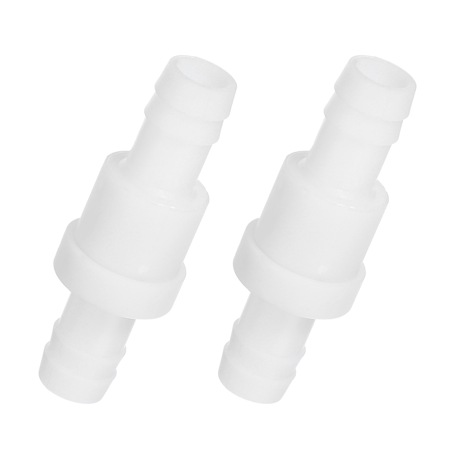 2Pack 1/2" Plastic One Way Inline Check Valve, Barb Hose Non Return White