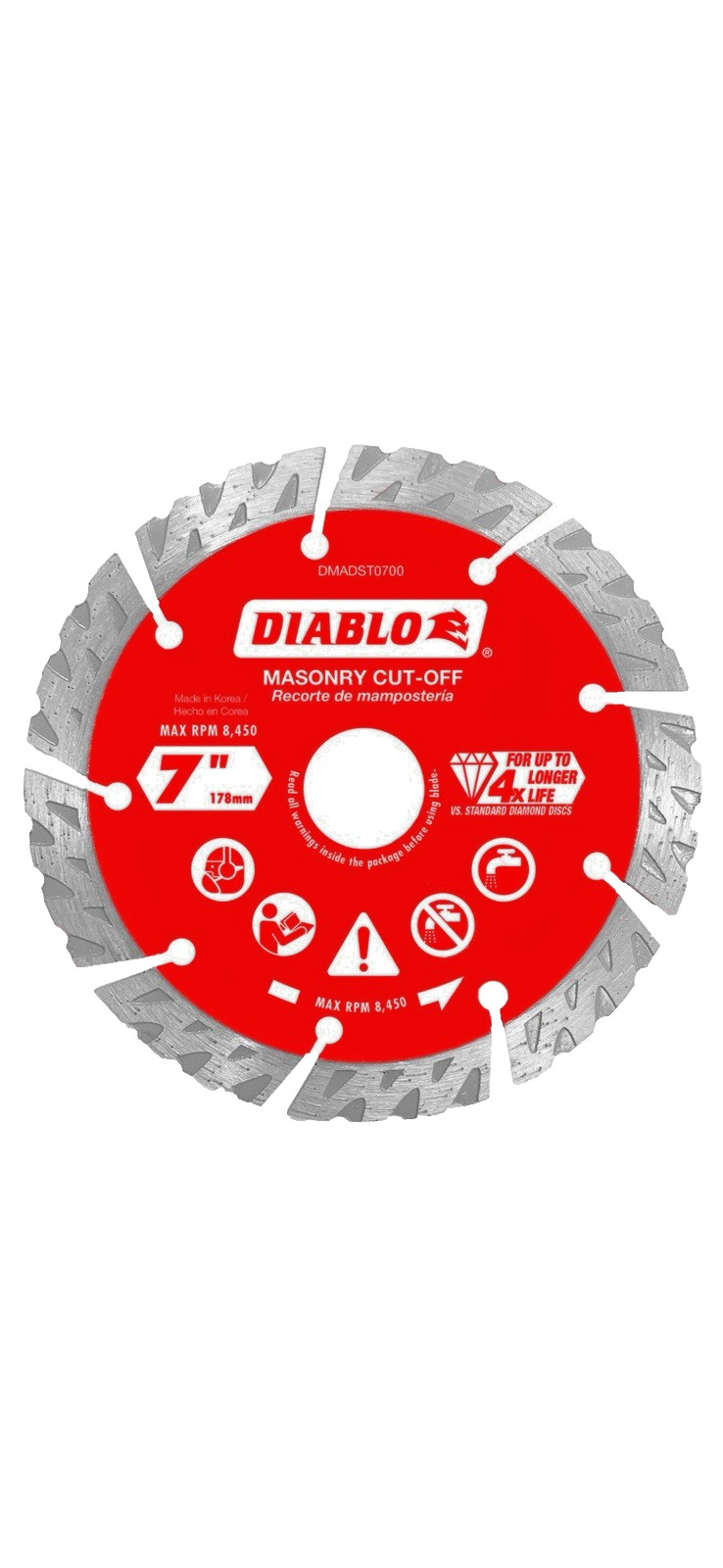 NEW FREUD DIABLO DMADST0700 MASONARY DIAMOND SEGMENTED 7" SAW BLADE CUT OFF