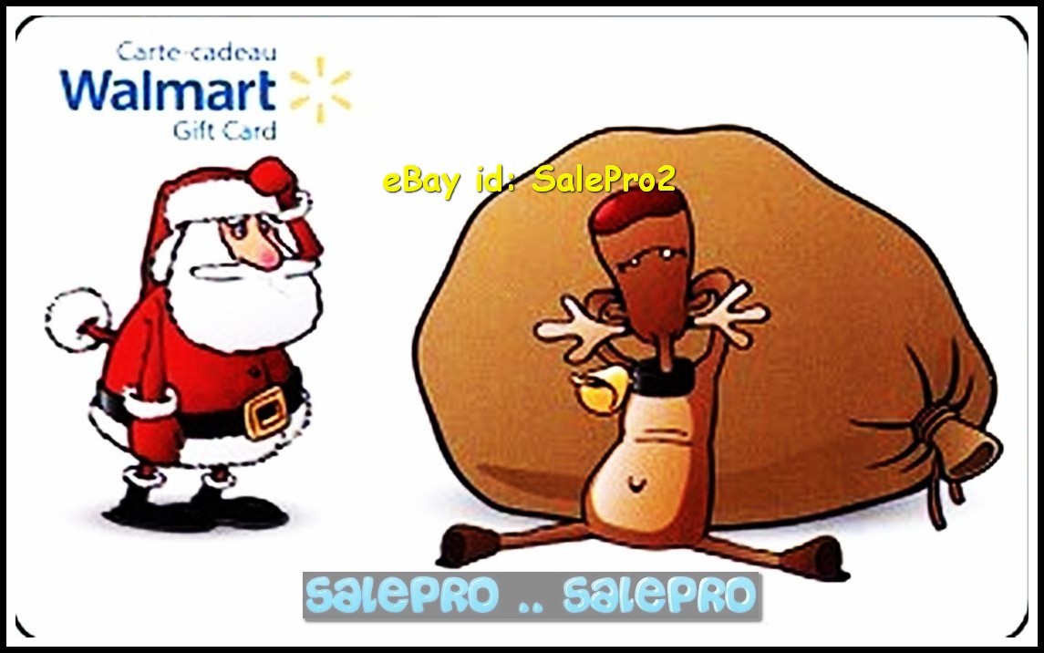 WALMART CHRISTMAS SANTA CLAUS & TIRED REINDEER #FD29378 COLLECTIBLE GIFT CARD