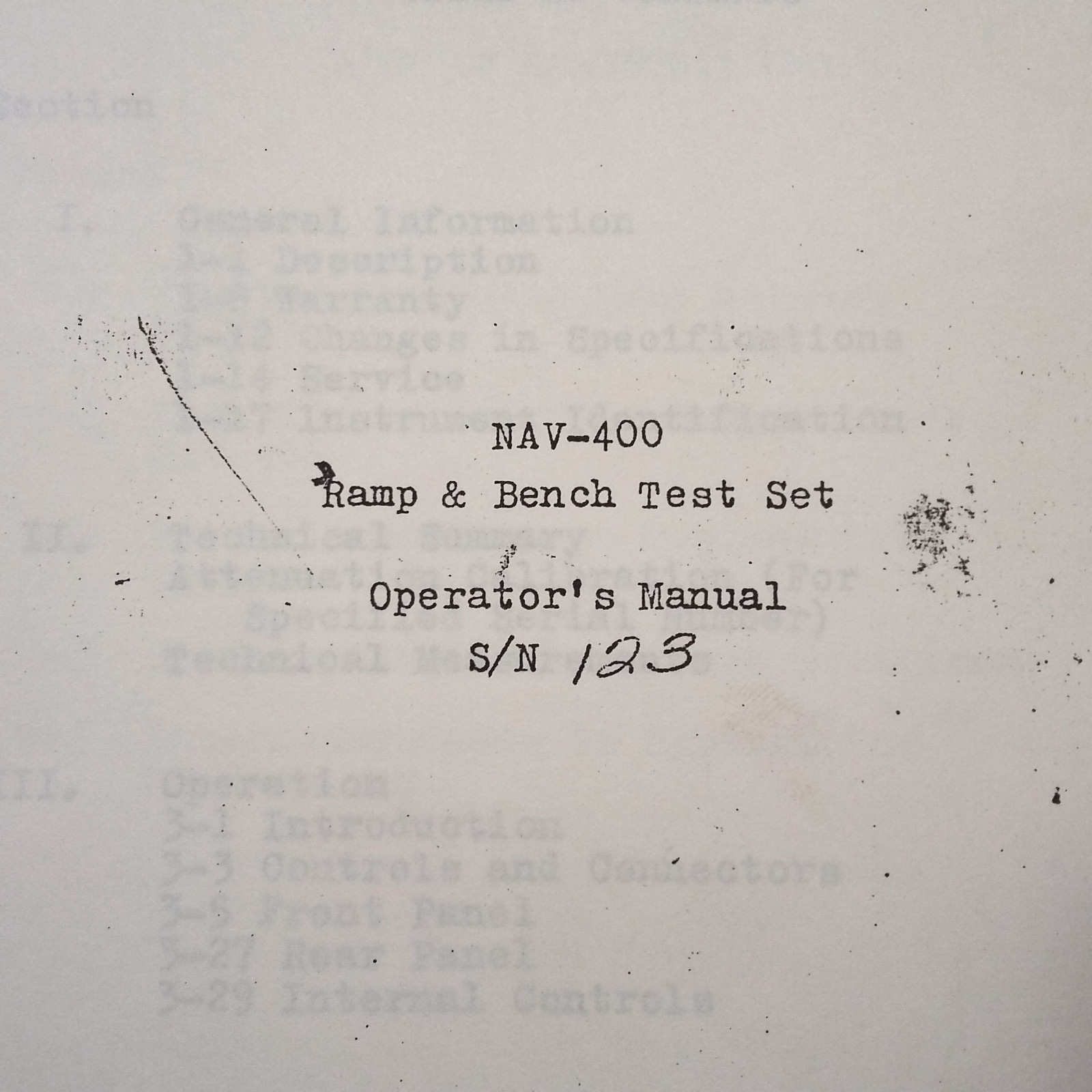 NAV 400 TestSet Operation Manual