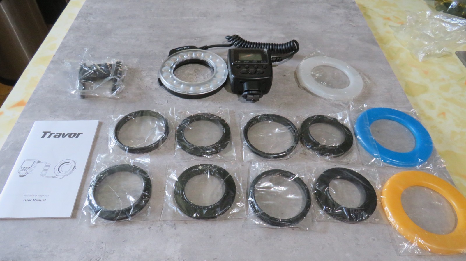 Travor Macro LED Ring Flash Light with LCD Display Power Control