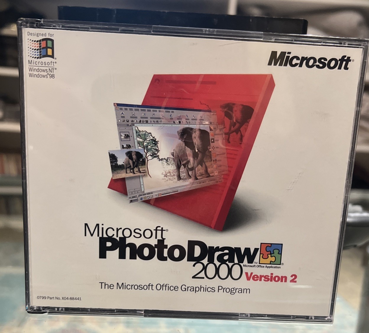 Microsoft PhotoDraw 2000 Version 2 ,  3 disc set with Key in original case