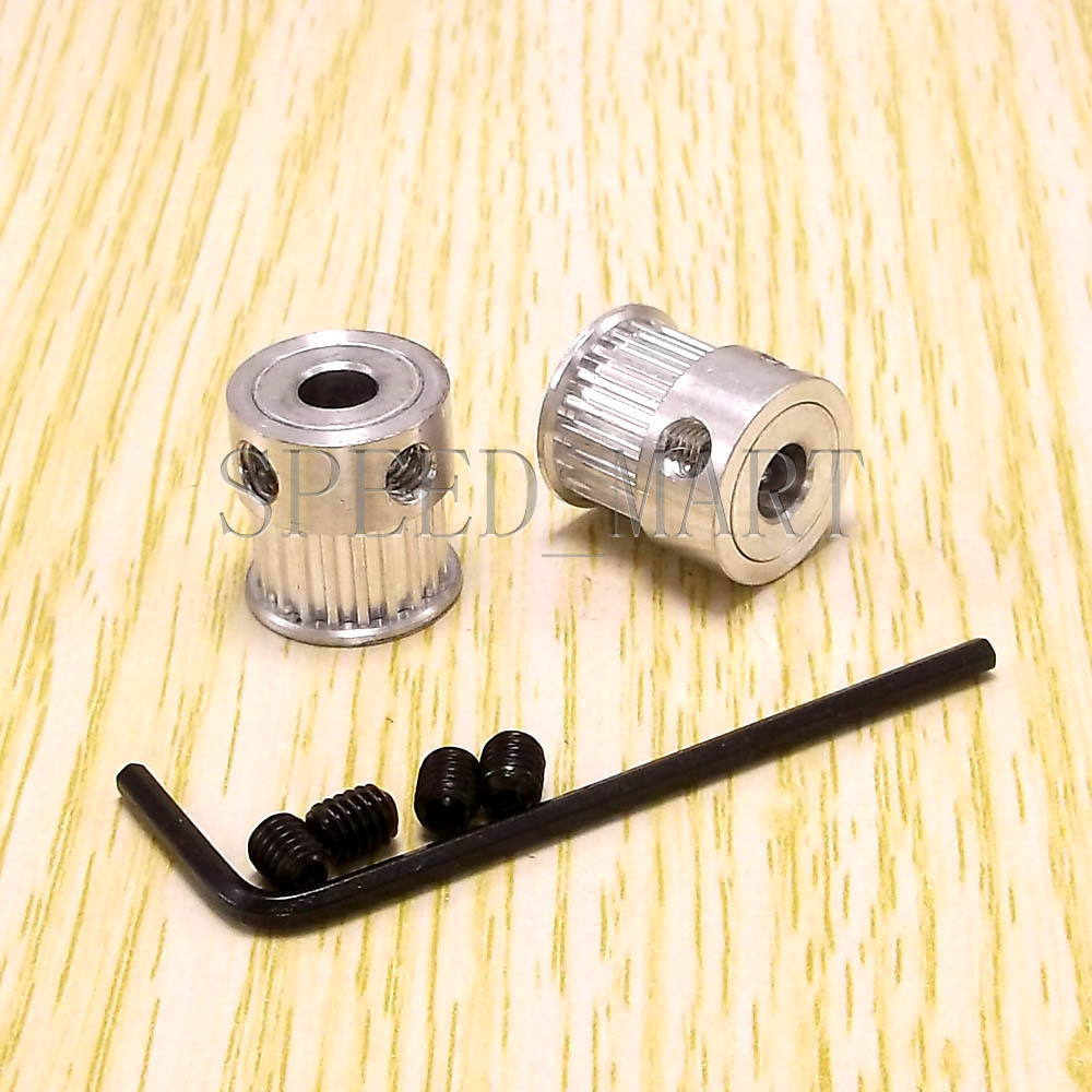 2 x MXL Type Timing Belt Pulley 20 Teeth 8mm Bore 7mm Width for Stepper Motor