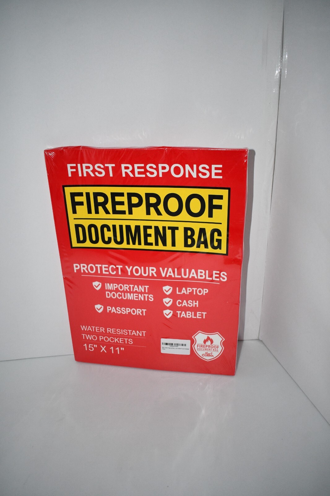 Mart Cobra Fireproof & Waterproof Document Bag with Zipper, NWT