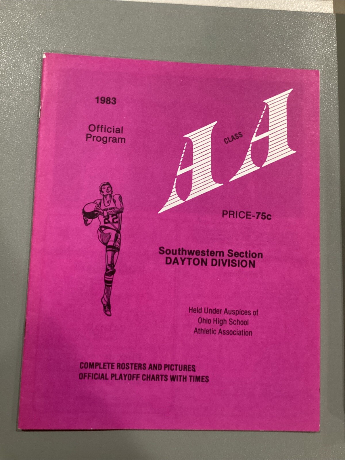1983 AA Class Southwestern Section Dayton Division HS Basketball Playoff Program
