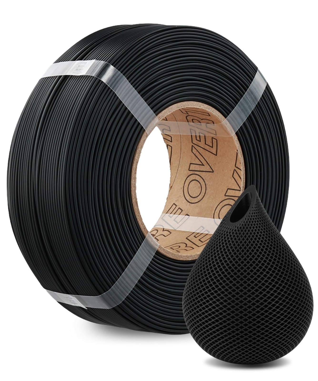 OVERTURE High Speed PLA Filament Refill 1.75mm, Rapid 1KG, Black