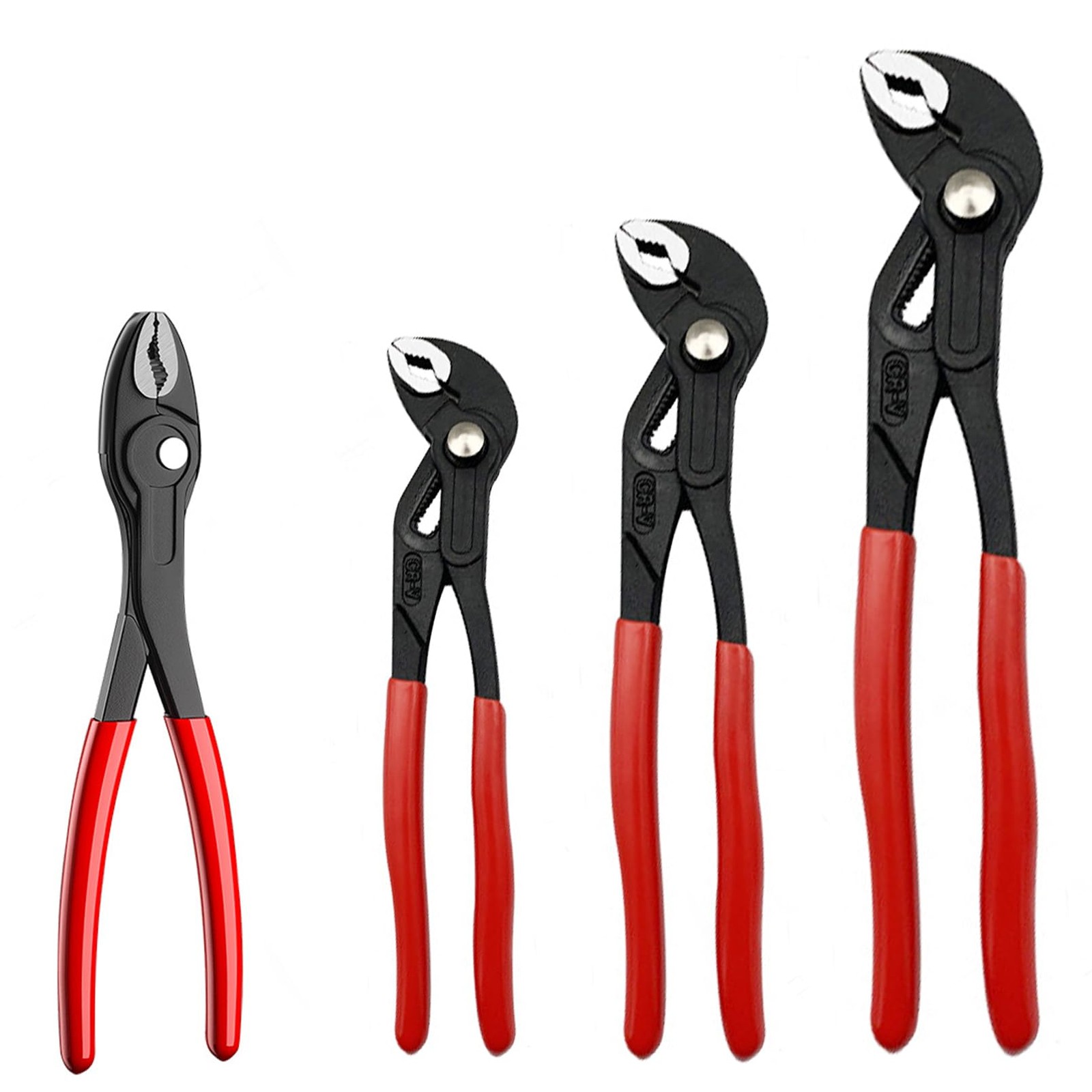 Groove Joint Pliers Set 3-Piece 7 10 12 inch Adjustable Water Pump Pliers