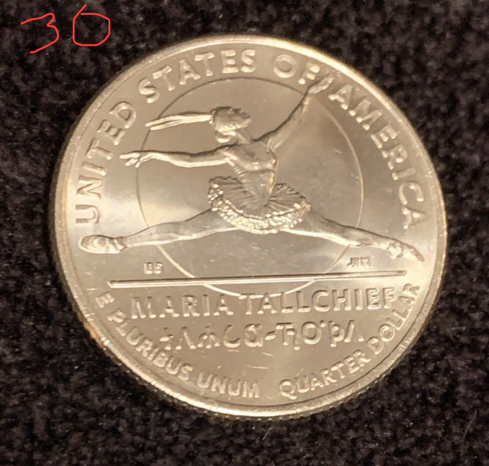 2023-P Maria Tallchief Quarter Error: Machine Doubling (Incused). UNCIRCULATED!