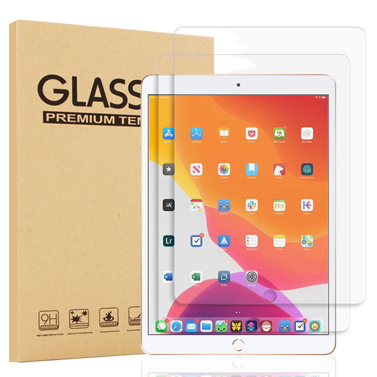Glass Screen Protector For iPad 9th Gen 10.2" inch 2021 9H Tempered Glass Films