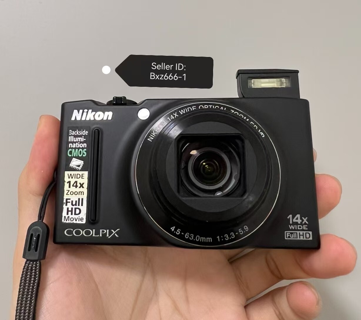 Nikon COOLPIX S8200 Black Digital Camera 16.1MP Compact 14x zoom Tested Works