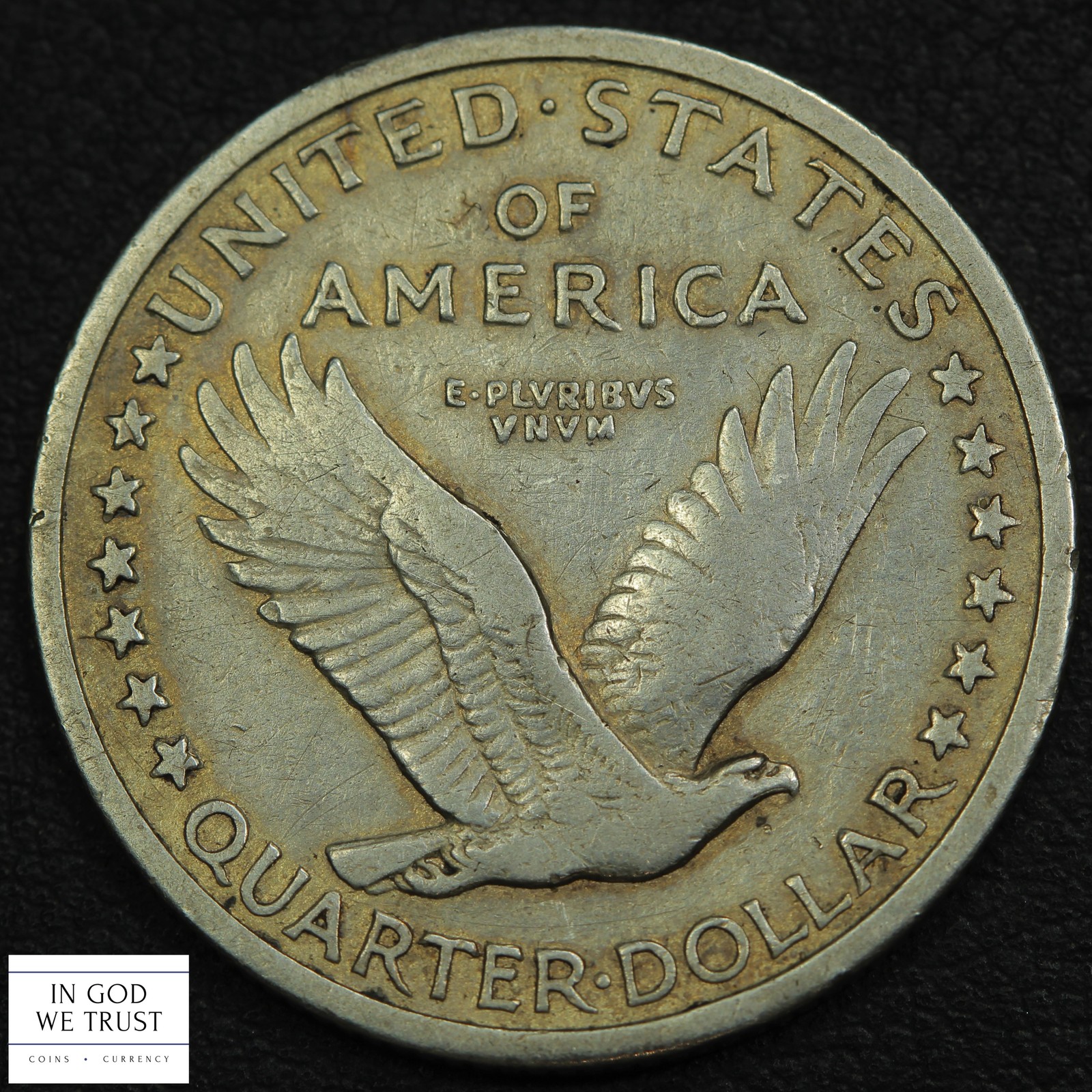 1917 Type 1 Standing Liberty Silver Quarter 25C - Cleaned