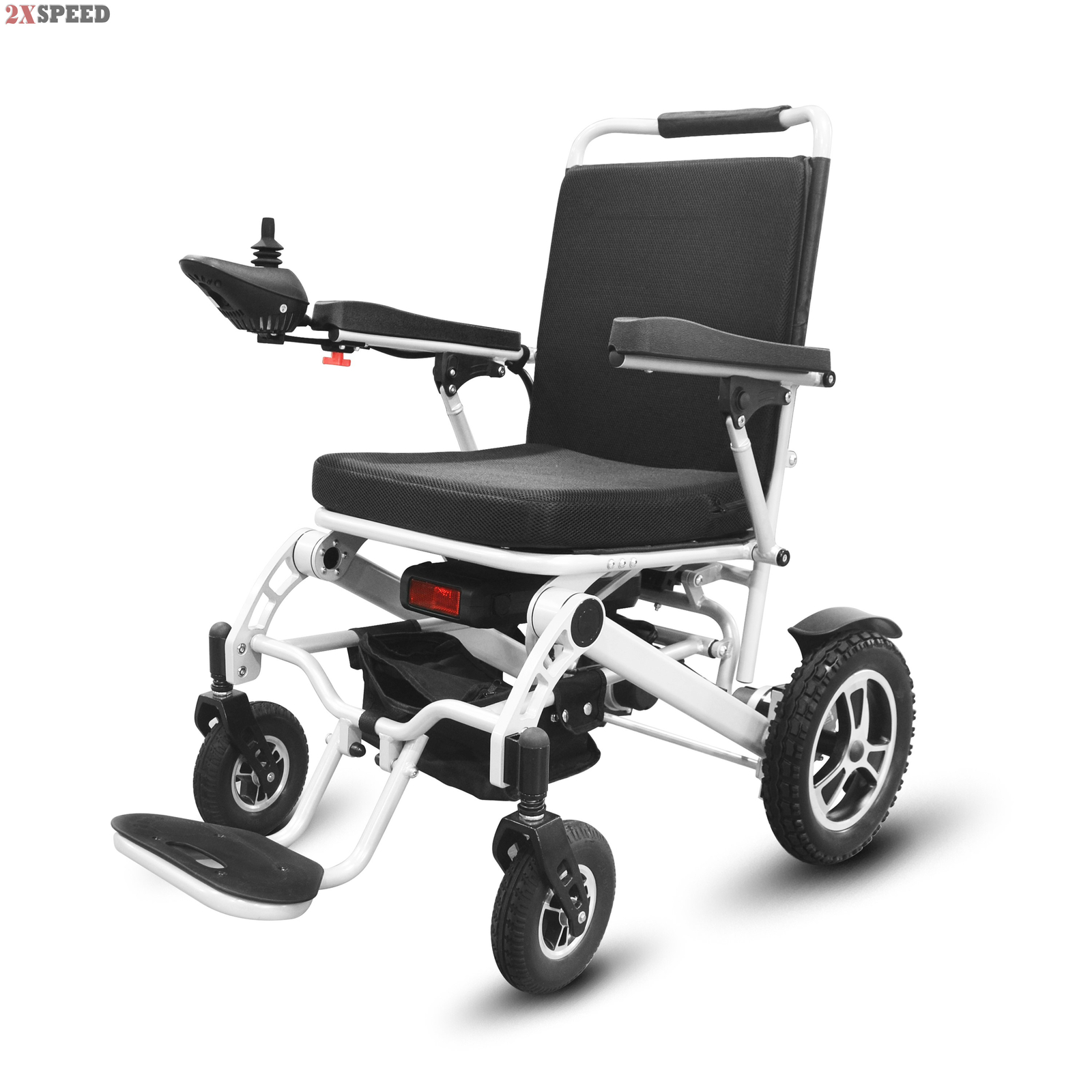 Foldable Aluminum Electric Wheelchair Max 300lbs,12AH Battery with Dual Motor