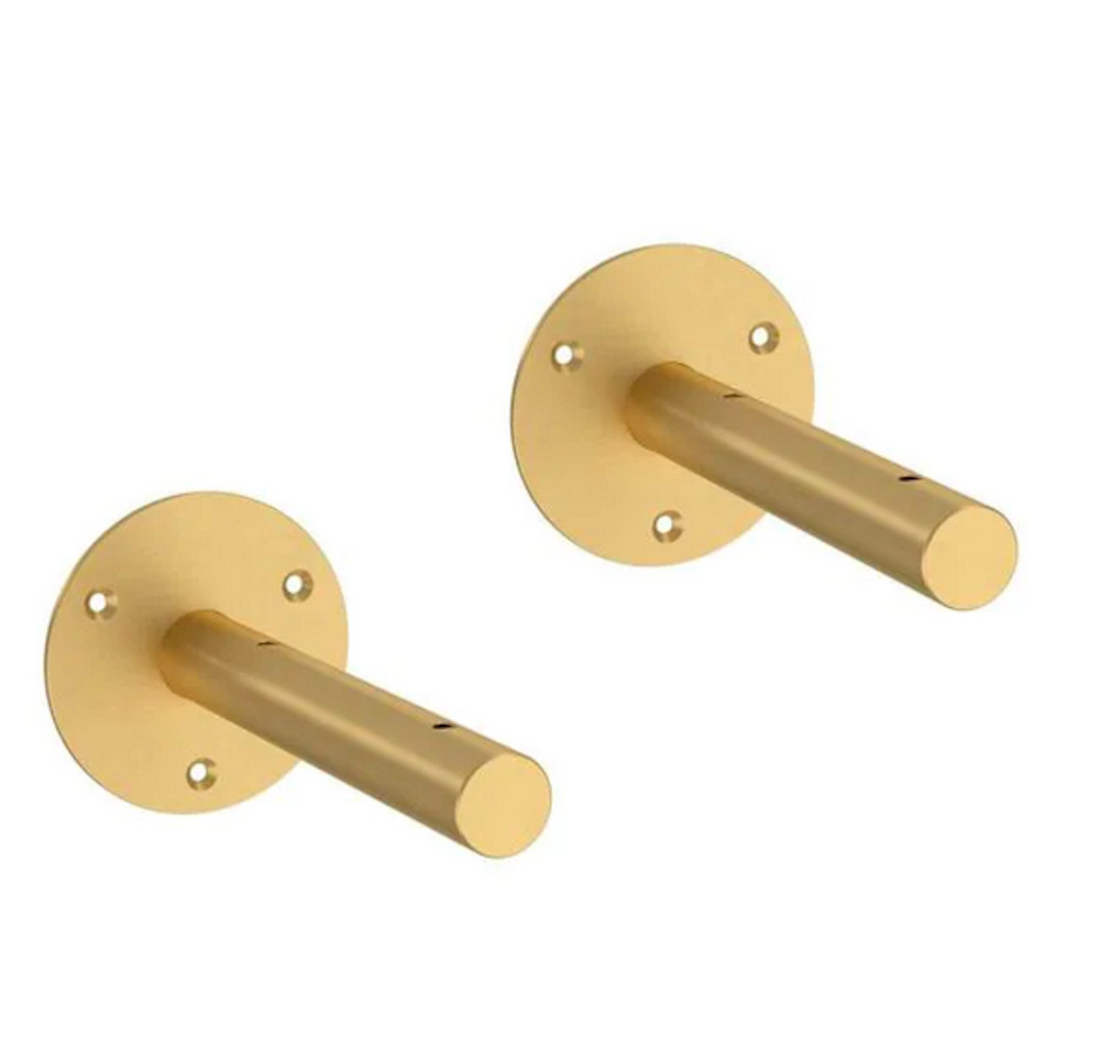 Liberty S43788C-523 6" Painted Brushed Brass Decorative Post Shelf Bracket 2-Pk