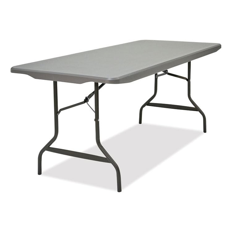 IndestrucTable Commercial Folding Table â€“ Heavy-Duty 72 x 30 Plastic Utilit...