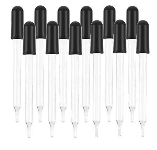 Set of 12Pcs 4" Straight Glass Pipette Medicine Eye Droppers for Essential Oils