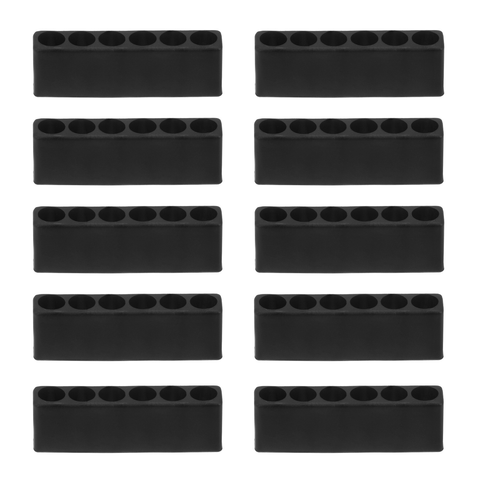 10pcs Screwdriver Bit Holder Organizer 6 Holes Drill Plastic Storage Case