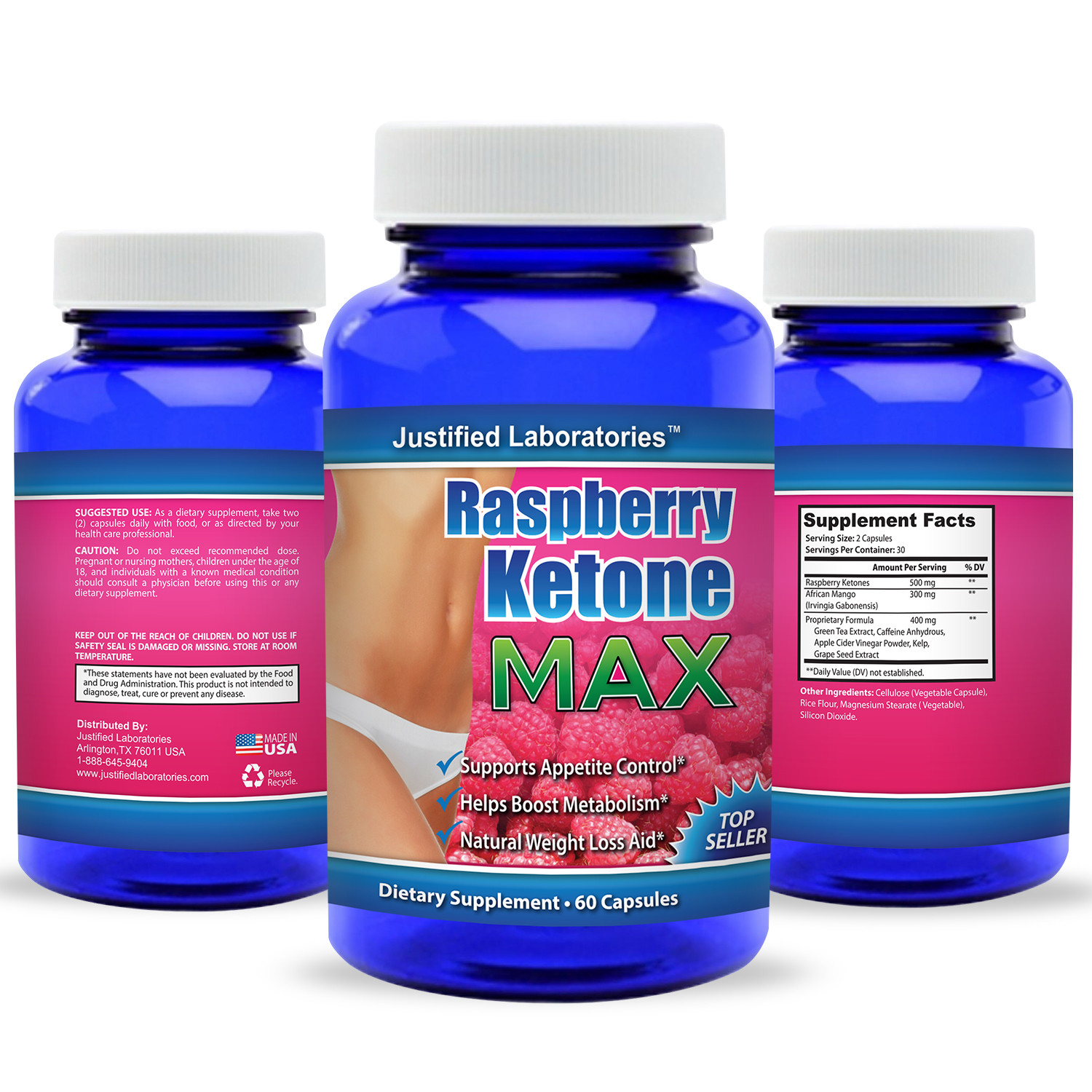 Pure Raspberry Ketone Lean Max Advanced 1200mg Diet 2 Pack
