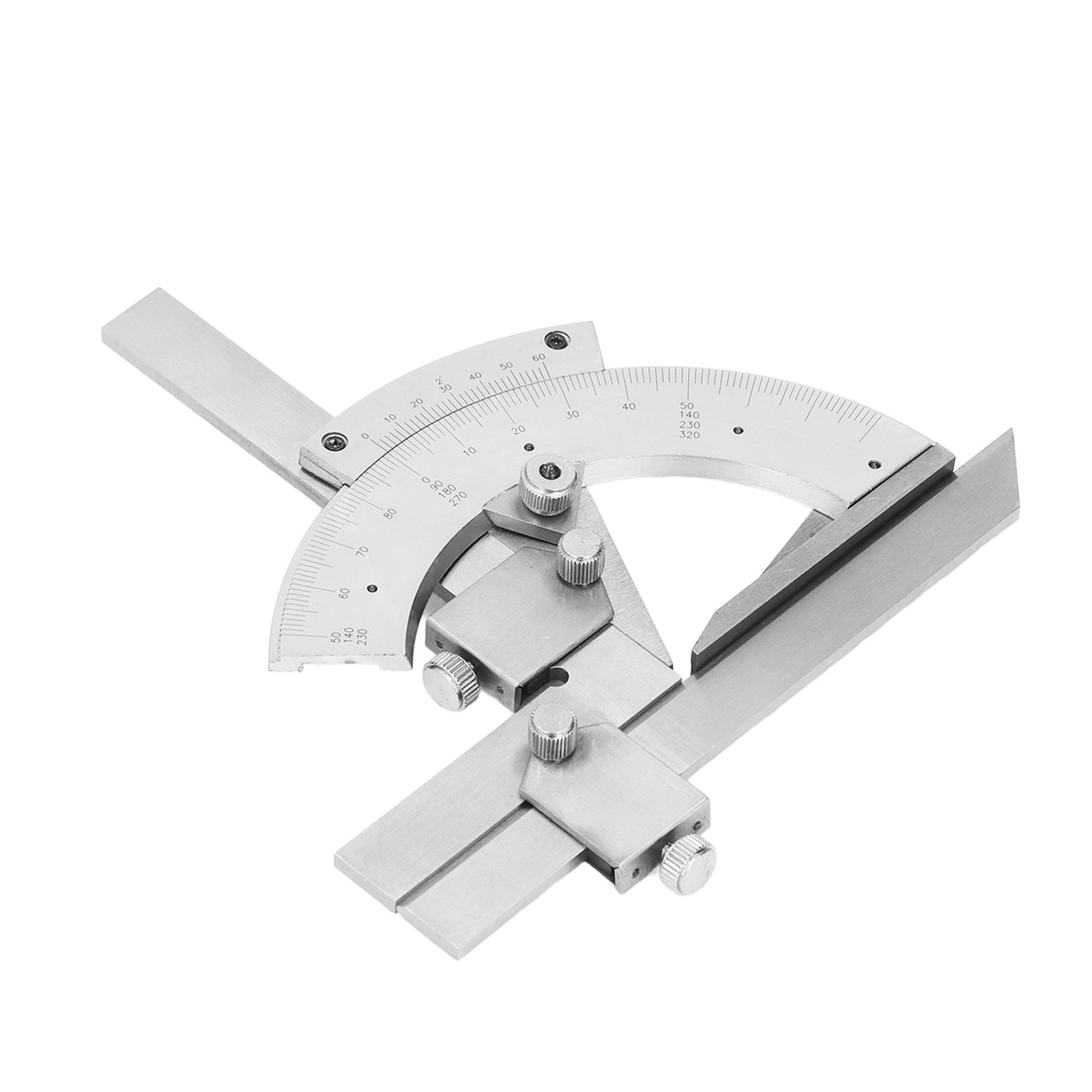 Vernier Bevel Protractor 0-320° Fine Tuning Angle Finder Measuring Ruler Part