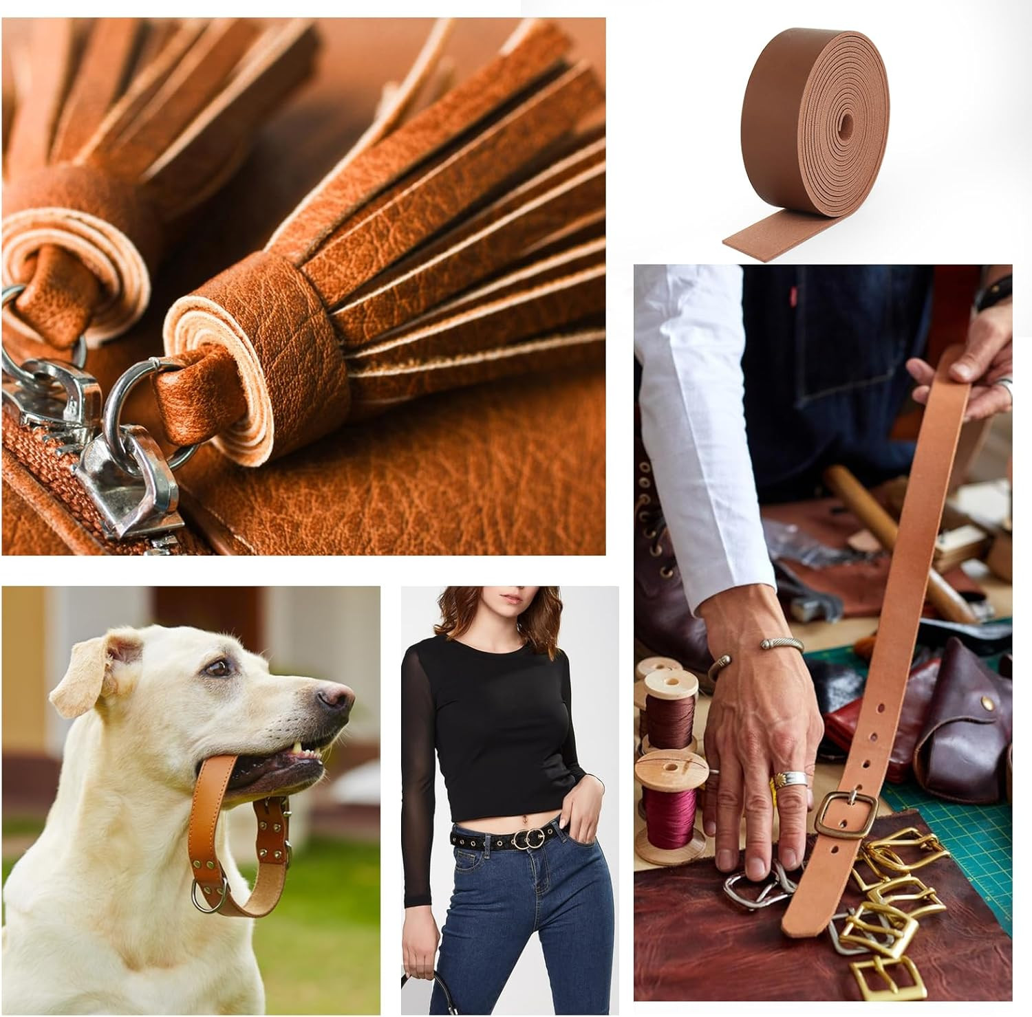 Faux Leather Strap 1 Inch Wide 90 Inches Long Leather Strip, Soft Leather for DI