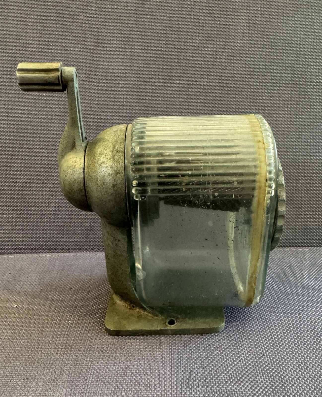 Vintage Pencil Sharpener Dixon Pointer No. 15 Translucent Hopper Working