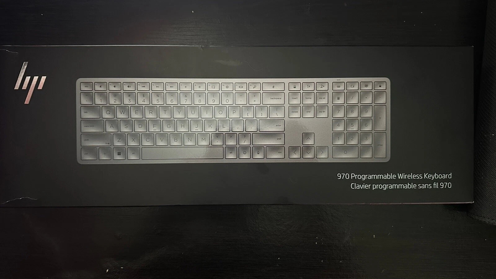 HP 970 Programmable Wireless Keyboard 2.4GHz–USB-C Rechargeable - 3Z729AA