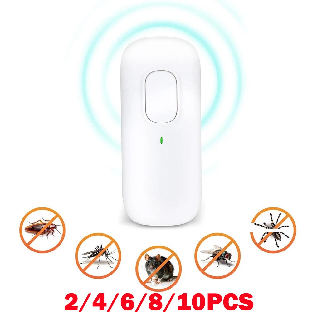 1-10 Pack Pest Defence Ultrasonic Pest Repeller Ultrasonic Pest Repeller US Plug