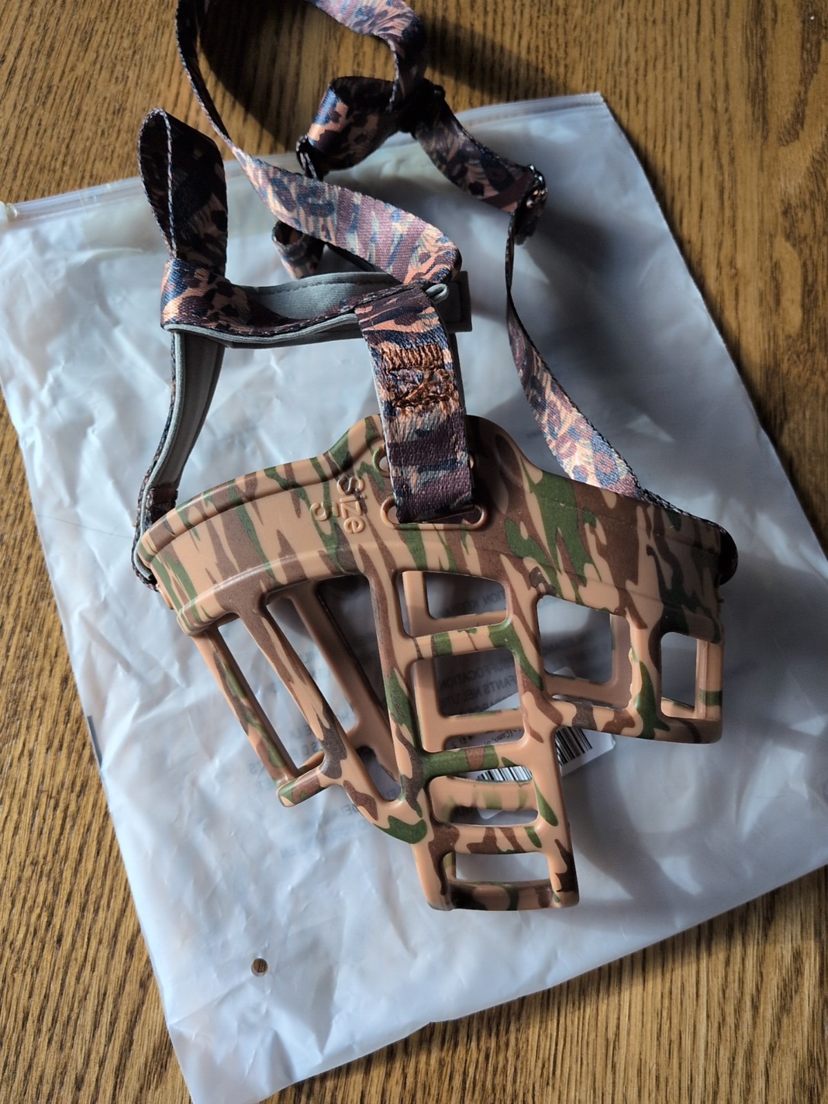 Adjustable Dog Muzzle Silicone  Camo Camouflage Size 5 Brand New