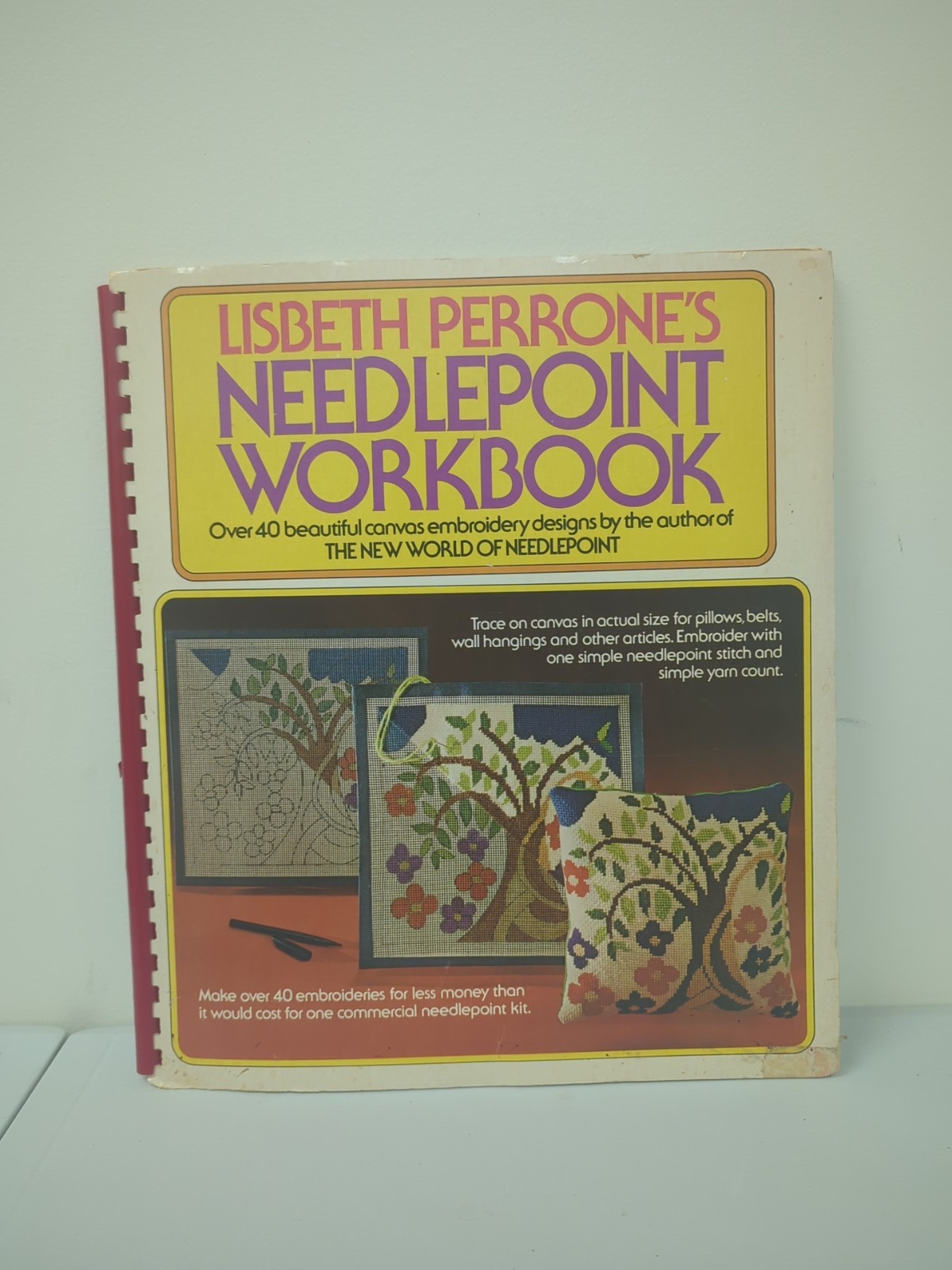 Lisbeth Perrone's Needlepoint Workbook Spiral Bound 1973 + 2 More Books