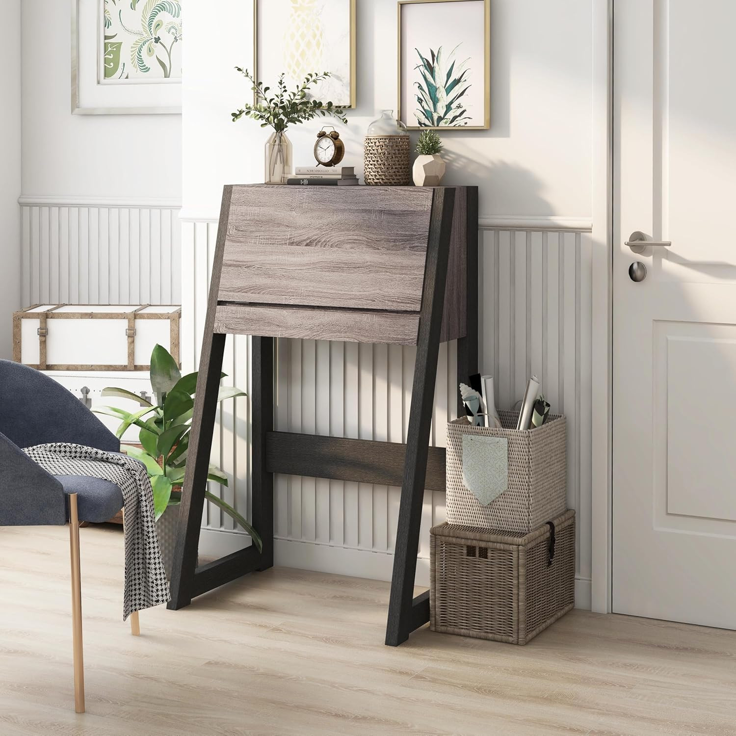 Modern Drop-Down Surface Cabinet Desk for Home Office & Study