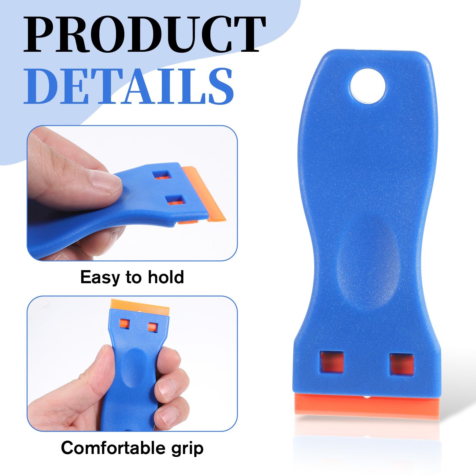 LIQWEI 2Pcs Plastic Razor Blade, Scraper, No Scratches Scrapers Tool...