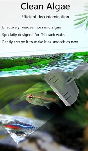6-in-1 Aquarium Cleaning Tools Fish Tank Cleaning Kit with Long Handle, Algae