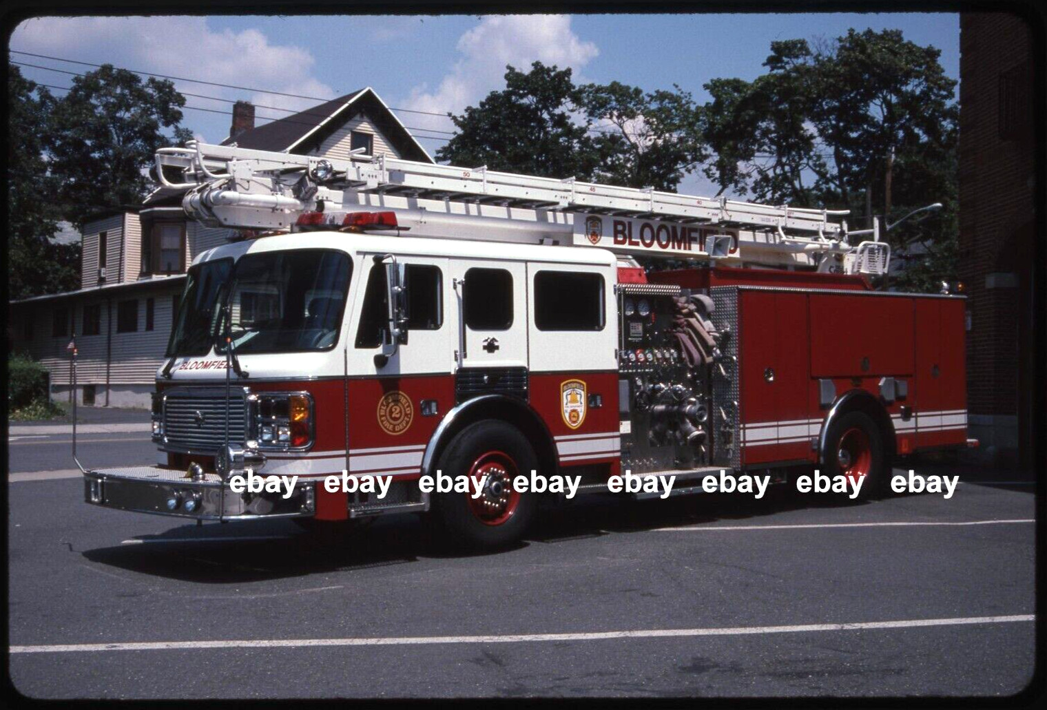 Bloomfield NJ 2002 American La France 50' TSQ Fire Apparatus Slide