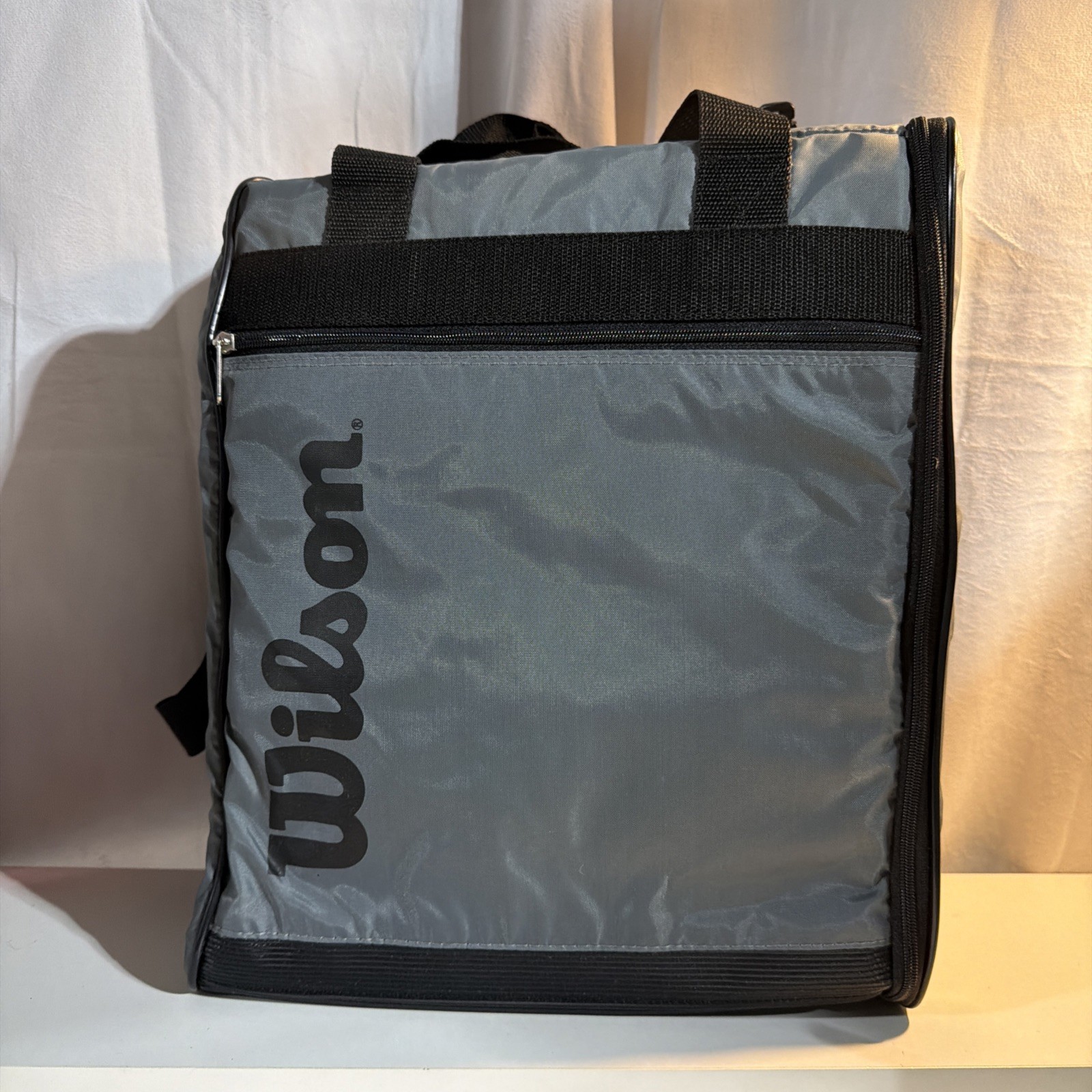 Wilson Club Tote Gray With Black Vintage Gym Bag EUC