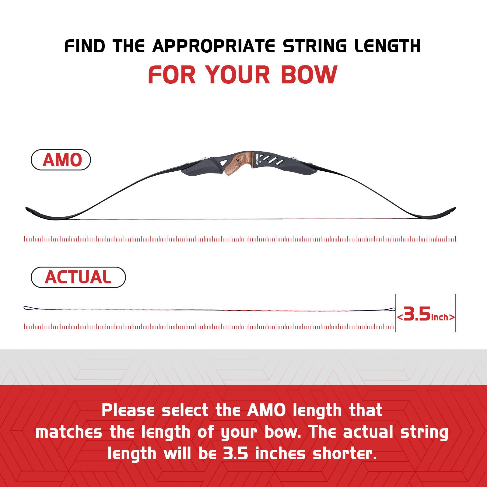 Replacement Bowstring 56-62" for Traditional Longbow Recurve Bow Hunting Target