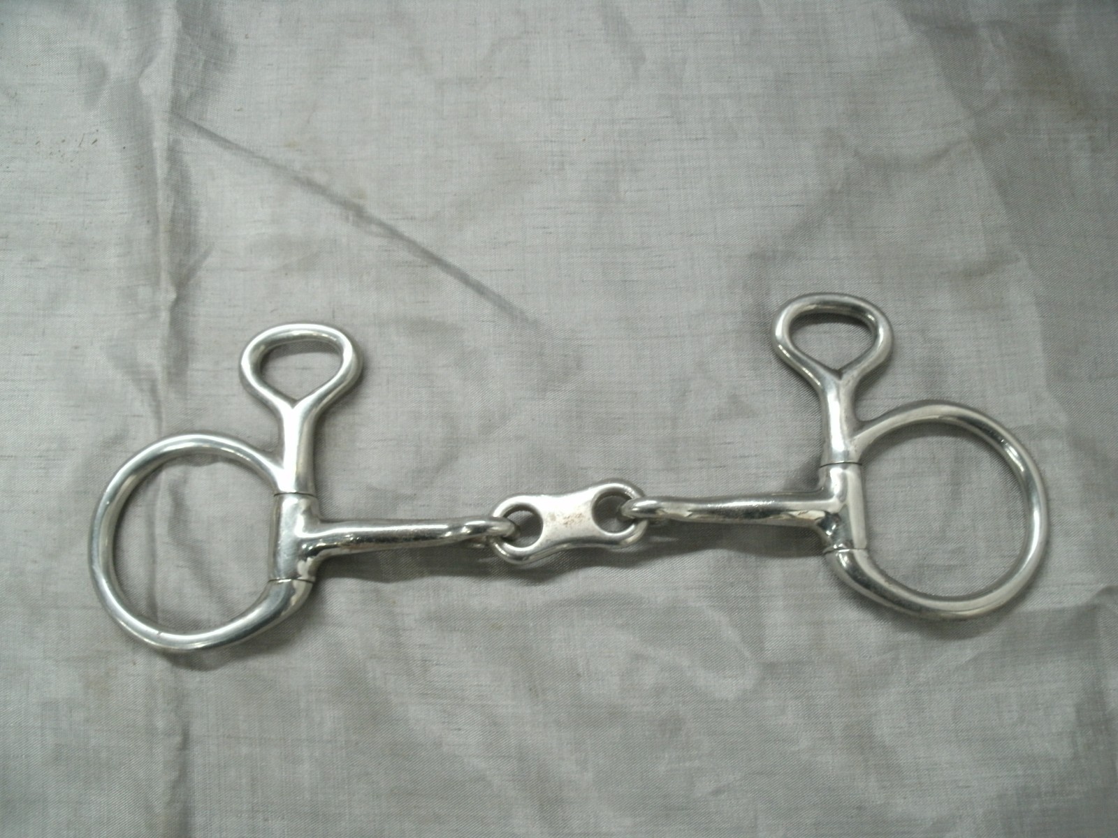 5" Baucher Dog Bone 3 pc English Horse Bit Drop Check Stainless French Link EC