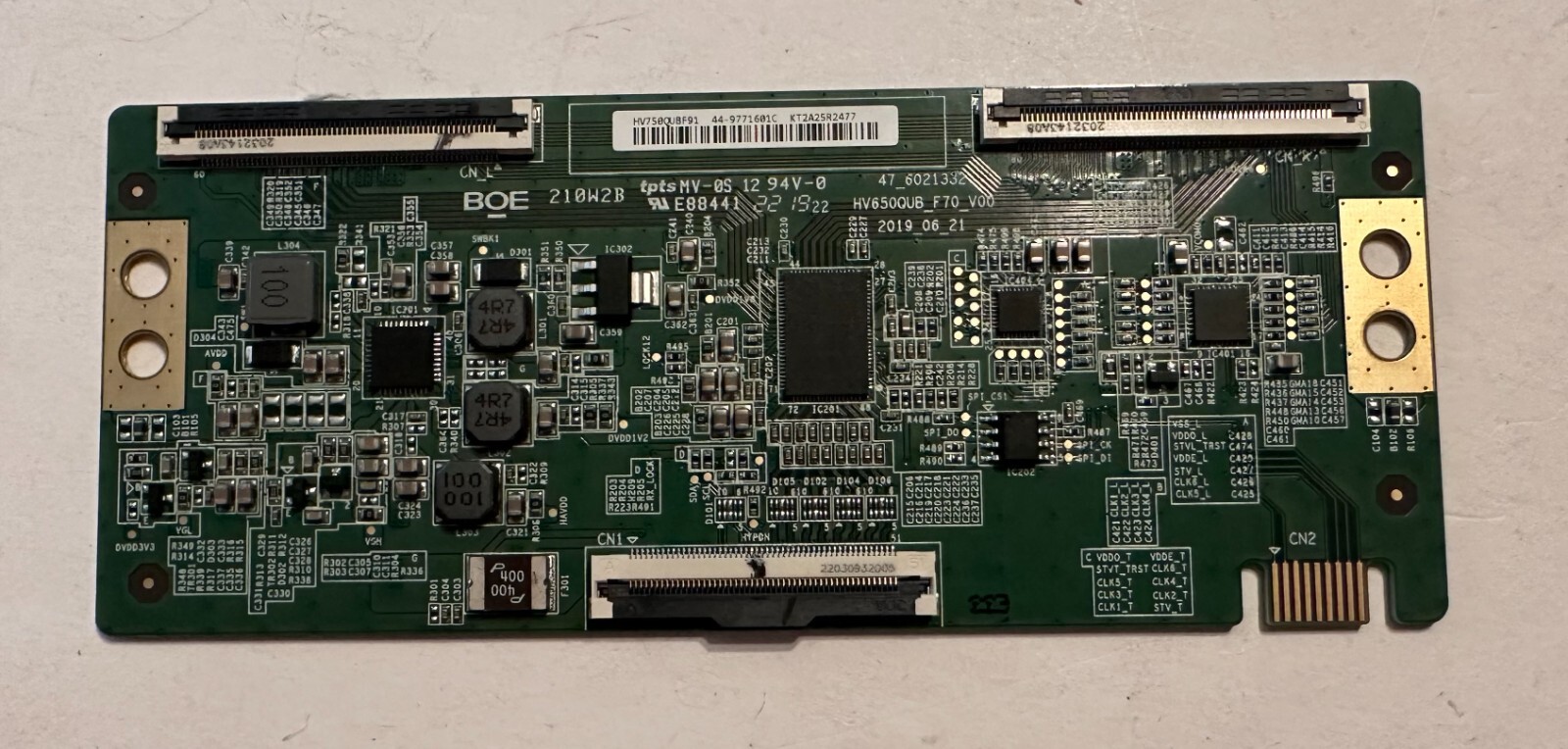 PHILIPS 65PUL7552/F7 T-CON BOARD HV650QUB_F70_V00, 47_6021332 94V-0