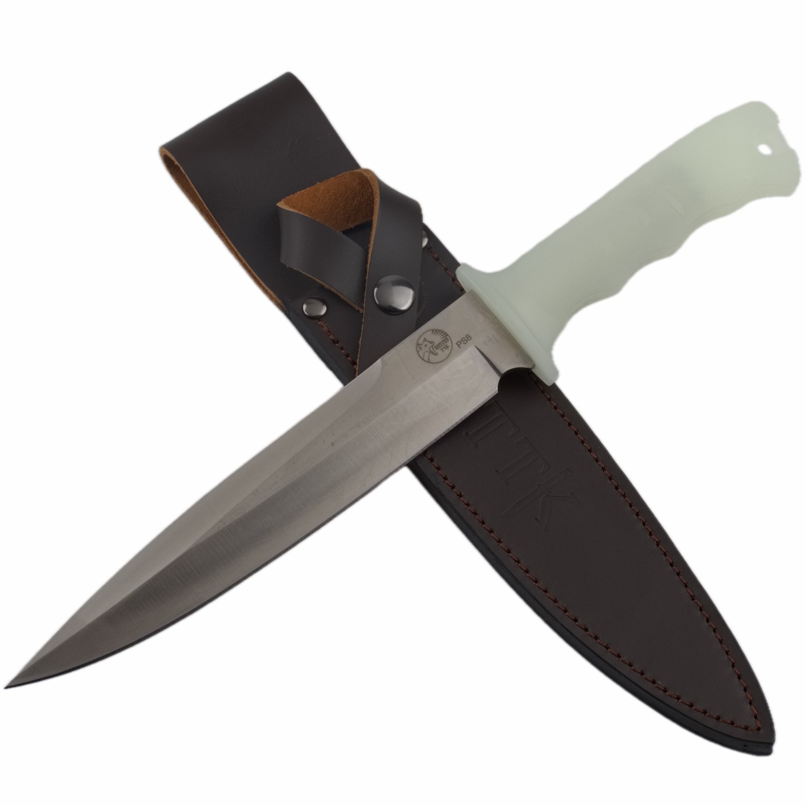 Tassie Tiger P8 Pig Sticker Hunting Fixed Blade Knife Glow Synthetic Handle
