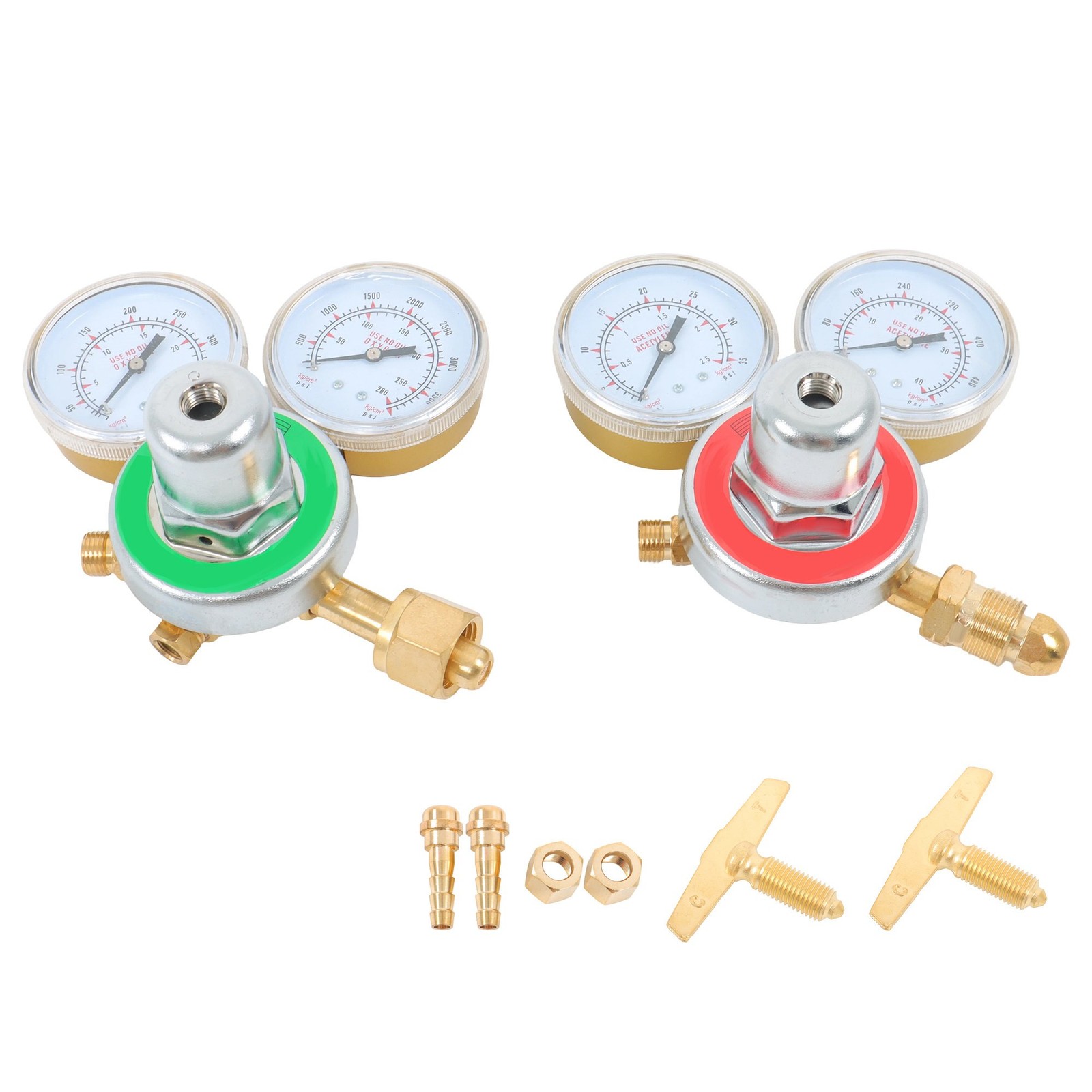Brass Oxygen CGA540 Acetylene CGA200 Regulators Gauges Welding Torch