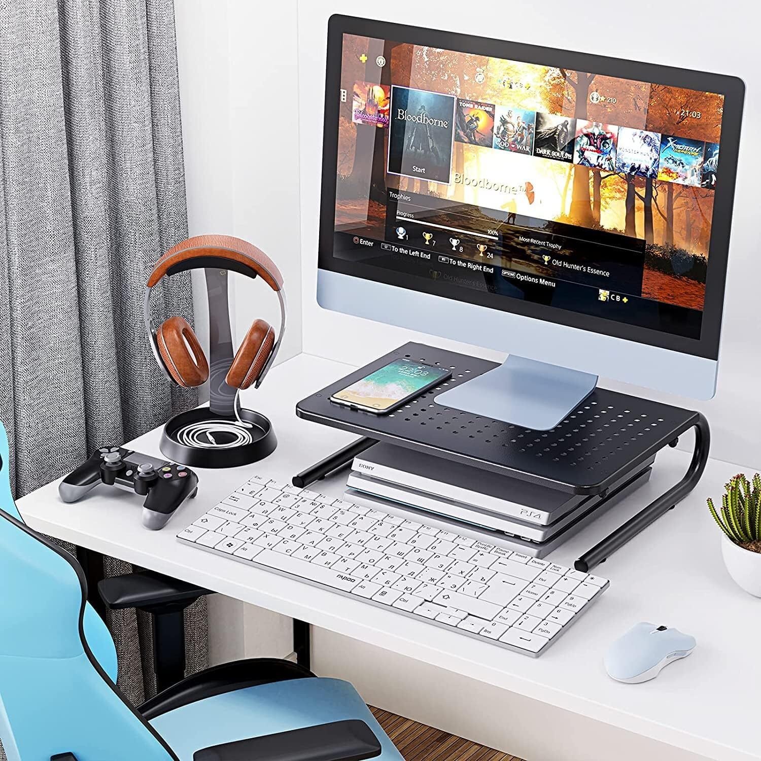 Monitor Stand Riser, Laptop Stand for Desk, Laptop Riser, Desk Organizer